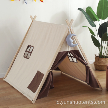 Indoor &amp; Outdoor A Frame Anak-anak Bermain Tenda Teepee